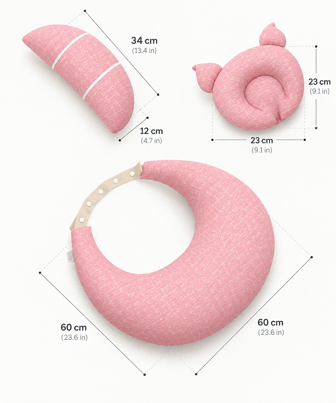 Adjustable Nursing & Feeding Pillow – Comfortable Baby Feeding Support